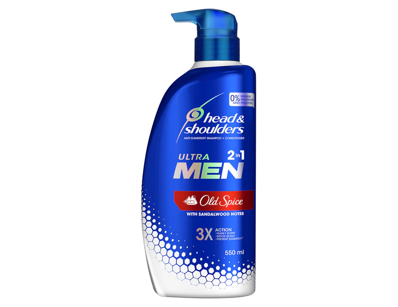 Head & Shoulders Ultra Men 2in1 Shampoo & Conditioner Old Spice 550ml