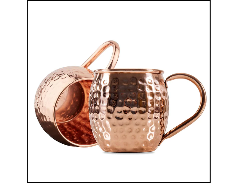 Moscow Mule Mugs, 2 Copper Mugs Great For Any Chilled Drink, Copper Mugs Beer Glass Cocktail Mug Liquor Glass