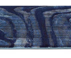 HERVEY ABSTRACT ARTSY BLUE MODERN FLOOR RUG RUNNER 80x300cm - Blue