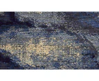 HERVEY ABSTRACT ARTSY BLUE MODERN FLOOR RUG RUNNER 80x300cm - Blue