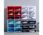 Home Clear PP Stackable Shoe Case Holder Storage Box Drawer Makeup-White
