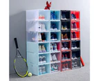 Home Clear PP Stackable Shoe Case Holder Storage Box Drawer Makeup-Red