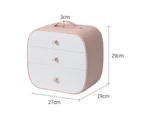 Underwear Storage Box Household Compartment Plastic Drawer Type Containter Organizer for Bras-Light Pink