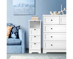 Oikiture Chest of Drawers Storage Cabinet Dresser Side Table Hamptons Furniture