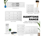 Oikiture Chest of Drawers Storage Cabinet Dresser Side Table Hamptons Furniture