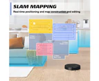 Advwin 3-in-1 Robot Vacuum Cleaner 2500Pa Strong Suction Self-Charging Black