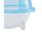 Breathable Hamster Bathroom Bite Resistant Plastic Labor-saving Rodent Bathtub Cage Accessories Blue