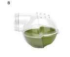 Hamster Bathroom Large Space Ball-Shaped Transparent Design Small Pet Bathtub Sauna Toilet for Home Use  Green B