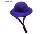 Chicken Hat Solid Color Adjustable String Cute Round Shape Anti-falling Hamster Cap Beauty Supplies  Purple