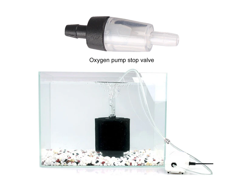 5Pcs Air Pump Water Stop Valves Small Prevent Water Plastic Portable One-way Stop Valves for Aquarium