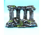 Aquarium Fish Tank Decoration Artificial Roman Column Ruins Castle Ornaments Two-columns