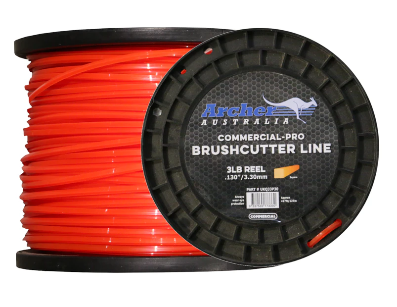 Pro Nylon Brushcutter Trimmer Whipper Snipper Line 3.30mm .130" Square 3lb Reel