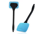 Car Windshield Window Fog Water Dust Remove Clean Cloth Brush Cleaning Tool Light Blue