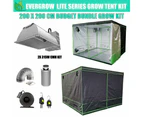 EverGrow Lite Series 2x2m Dual 315W CMH Hydroponic Grow Tent Full Bundle Kit - 3100K