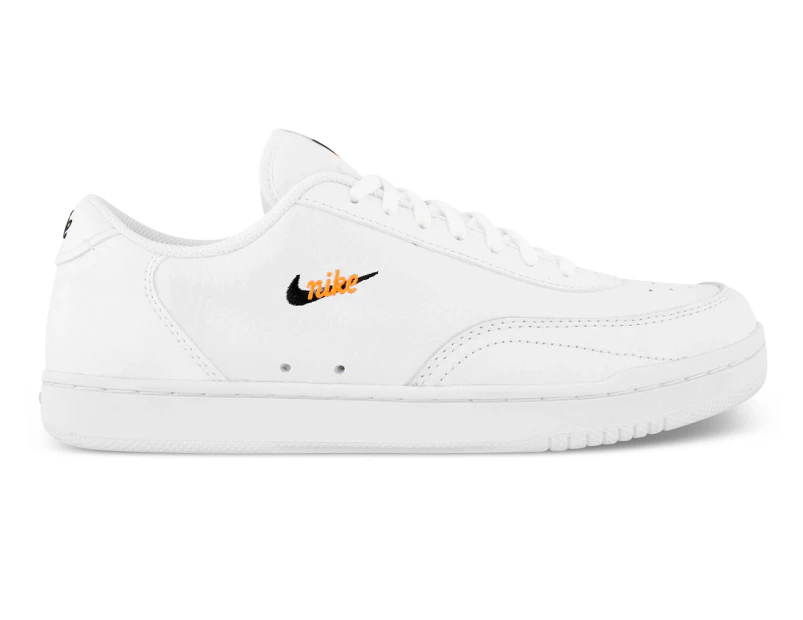 Nike Men's Court Vintage Premium Sneakers - White/Black/Total Orange