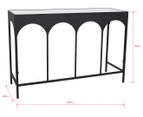Willow & Silk 120x40cm Arch Console Table - Black