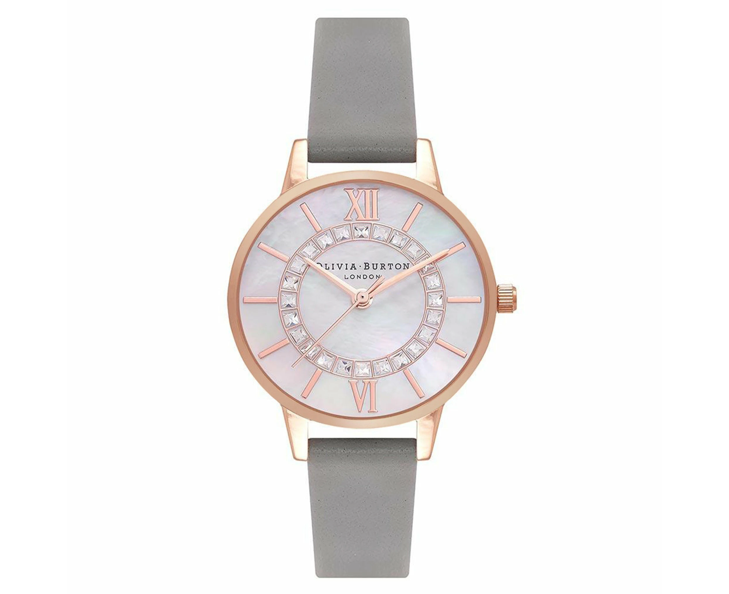 Olivia Burton Sparkle Wonderland Midi Grey & Rose Gold Women's Watch - OB16WD92