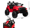 Mazam Ride On Car Electric Jeep Toy Remote Cars Kids Gift MP3 LED lights 12V - Red