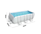 Bestway Swimming Pool Rectangular Above Ground Pools Filter Pump With Ladder - Multi