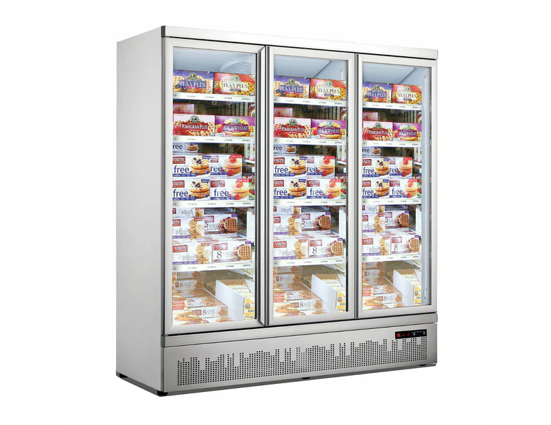 Thermaster 1500L Triple Glass Door Supermarket Freezer Bottom Mounted