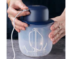 Wireless Electric Egg Whisk Strong Controllability Wear-resistant Lightweight Multi-purpose Electric Egg Blender for Food Mixing-Blue