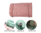 Roll up toiletries bag Hang up toiletries bag fold up toiletries bag Ladies and men's bag toiletries -pink