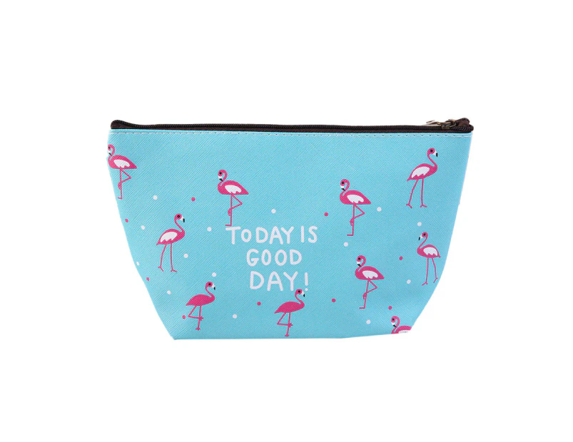 Lovely purse Canvas waterproof Makeup bag Ladies zipper travel makeup bag -flamingos