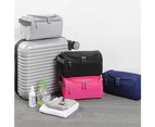 Large toiletries kit, hanging travel toiletries kit, toiletries storage bag, suitable for travel, waterproof make-up travel bag -Wine red