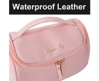 Makeup Bag Cosmetic Bags Large Deep Handbag Traveling Organizer for Women and Girls, Make Up Waterproof Travel Bags  -Pink