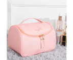 Makeup Bag Cosmetic Bags Large Deep Handbag Traveling Organizer for Women and Girls, Make Up Waterproof Travel Bags  -Pink