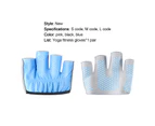 Yoga Gloves Four-finger Sweat Absorption Breathable Women Fingerless Non-slip Pilates Gloves Fitness Accessories Blue