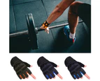Sport Dumbbell Fitness Breathable Anti-slip Half Finger Protection Unisex Gloves Black