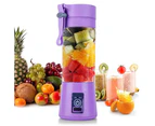Portable Home USB Rechargeable 4-Blade Electric Fruit Extractor Juice Blender-Green