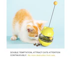 Cat Food Dispenser Treat Toys, Interactive Treat Dispensing Slow Feeder Pet Food Treat Ball -Yellow