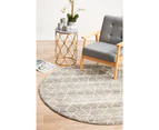 Summon Remy Silver Transitional Round Rug