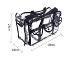 Premium Clear Travel bag Makeup Organizer PVC Toiletry Bag Transparent Cosmetic Bag for Women for Toiletries Adjustable Strap