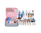Travel Makeup Bag Large Cosmetic Bag Makeup Case Organizer for Women and Girls (Flamingo)
