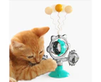 Cat Turntable Toy Emotional Comfort Interactive Toy Leak Food Toy Cat Turntable Ball Pet Stick Toy Pet Toy Blue