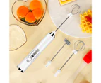 Convenient Egg Beater Standing Stainless Steel 3 Levels Electric Egg Whisk Mixer for Daily Use-White