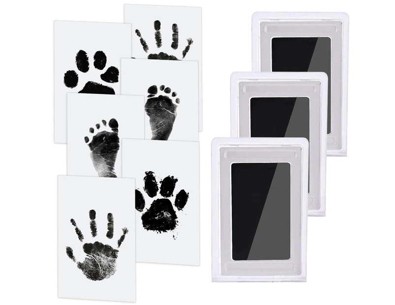 pcs Baby Imprint Set Baby Handprint and Footprint Clean Touch Ink Pad Baby Handprint- 9.5*5.7CM