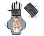 Portable changing mat, changing station for on the go, fully padded, removable & wipeable mat, baby diaper changing pad