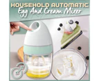 900ML Electric Egg Whisk Labor-saving ABS Multifunctional Electric Beater Anti-spatter Mixer for Kitchen-Green
