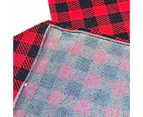 Fufu Table Runner Exquisite Soft Comfortable Tear Resistance Christmas Decoration Table Runner for Home-Red + Black Plaid