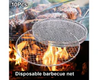 10Pcs/Set Barbecue Mesh Heat-resistant Effective Metal Multi-use Anti-rust Grilling Mesh for Gifts