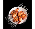 Barbecue Cage Innovative Delicate Stainless Steel Rotating Drill Foods Skewer Oven Accessories for Picnic
