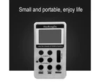 HRD-103 Digital Radio Rechargeable Dual Band 1.5 Inch LCD Display Mini Portable FM/AM Radio for All Ages - Silver