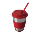 1 Set Coffee Cup Portable Heat Retaining Stainless Steel Home Car Office Insulated Cup for Car  Red