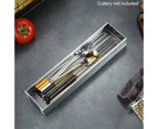 Chopsticks Box Anti-slip Large Capacity 304 Stainless Steel Wear-resistant Anti-scratch Cutlery Tray Kitchen Gadget S