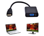 1080P VGA Male to HDMI-compatible Video Adapter Universal Gold Plated Female for PC HDTV - Black