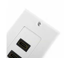 DOONJIEY Dual Port Full High Clarity 1080P HDMI-compatible Wall Plate Faceplate Socket Connector